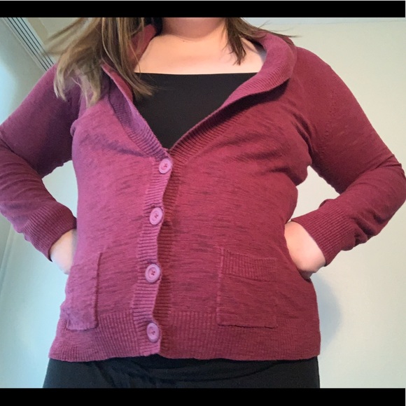 Maroon Cardigan - Picture 2 of 3